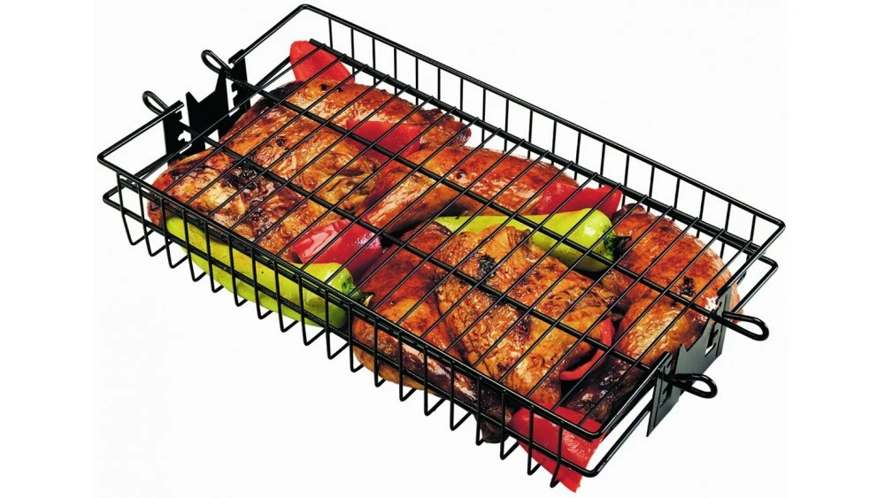 Grill Pro Deluxe Non-Stick Flat Spit Basket - Image 4