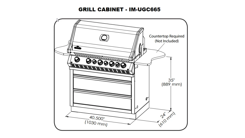 Napoleon Oasis 300 - PRO665 - Island Gas BBQ - Free Rotisserie And Cover - Image 3
