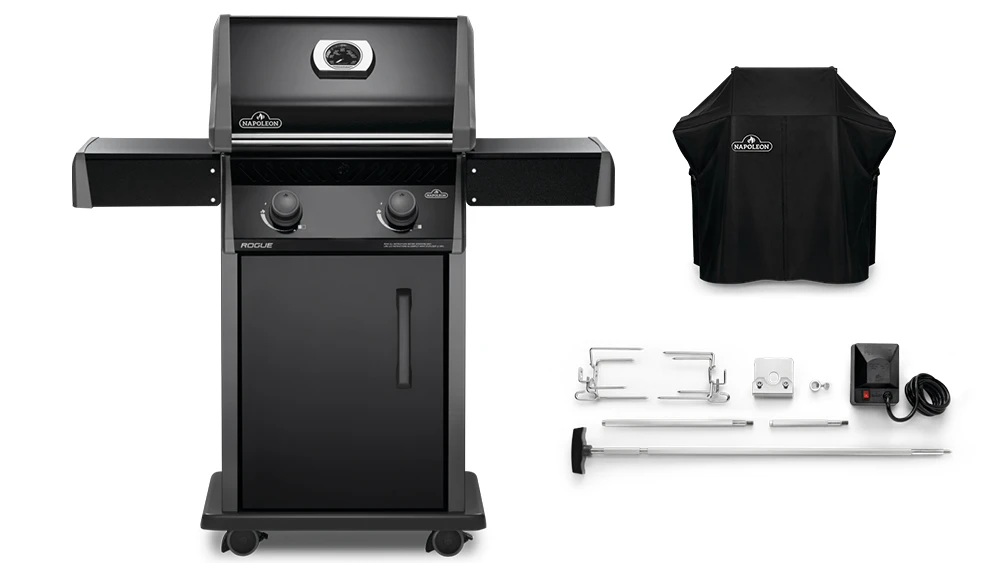 Napoleon Rogue R365PK-1-GB Gas BBQ - Free Cover & Rotisserie